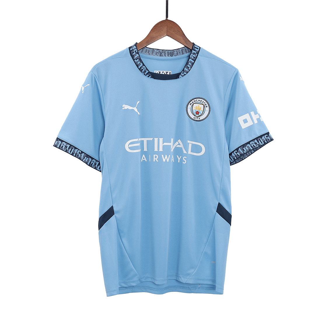 Manchester City Home  Soccer Jersey Kit(Jersey+Shorts+Socks) 2024/25 Top Soccer Jerseys Store