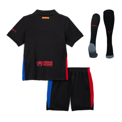 Kid's Barcelona Away  Soccer Jersey Kit(Jersey+Shorts+Socks) 2024/25 Top Soccer Jerseys Store