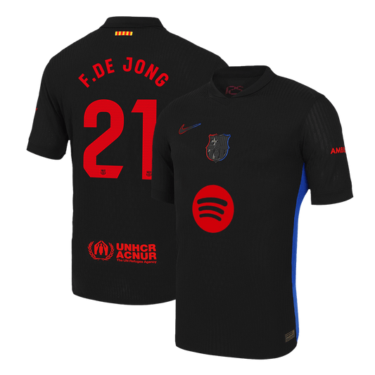 Player Version F.DE JONG #21 Barcelona Away  Soccer Jersey 2024/25 - Spotify Logo Without Text Top Soccer Jerseys Store