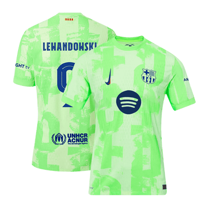 Player Version LEWANDOWSKI #9 Barcelona Third Away  Soccer Jersey 2024/25- UCL?Spotify Logo Without Text? Top Soccer Jerseys Store