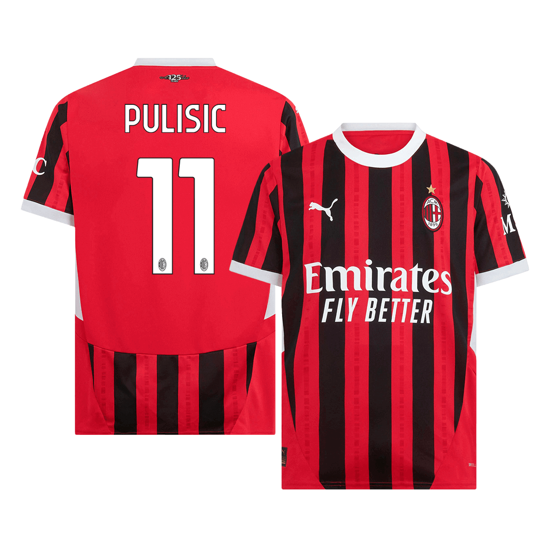 PULISIC #11 AC Milan Home  Soccer Jersey 2024/25 Top Soccer Jerseys Store