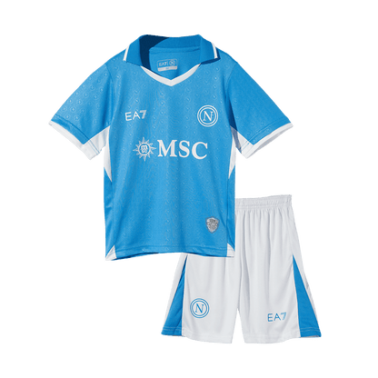Kid's Napoli Home  Soccer Jersey Kit(Jersey+Shorts) 2024/25 Top Soccer Jerseys Store