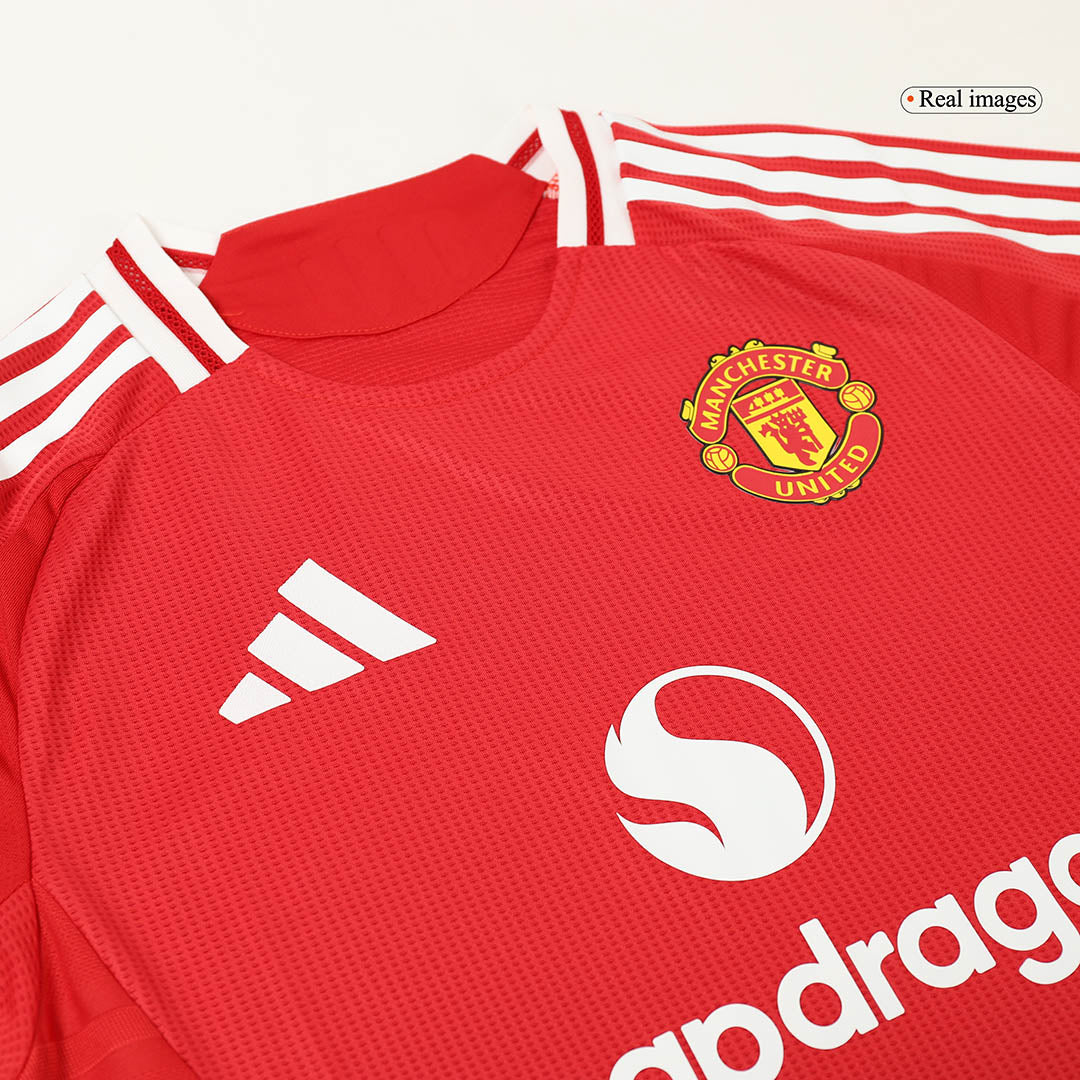 Player Version Manchester United Home  Soccer Jersey Kit(Jersey+Shorts) 2024/25 Top Soccer Jerseys Store