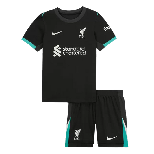 Kid's Liverpool Away  Soccer Jersey Kit(Jersey+Shorts) 2024/25 Go Game Wear