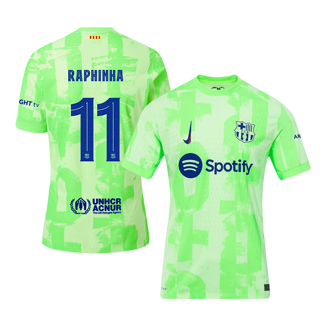 Player Version RAPHINHA #11 Barcelona Third Away  Soccer Jersey 2024/25 - UCL Top Soccer Jerseys Store