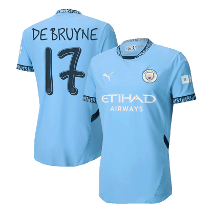 Player Version DE BRUYNE #17 Manchester City Home  Soccer Jersey 2024/25 - UCL Top Soccer Jerseys Store