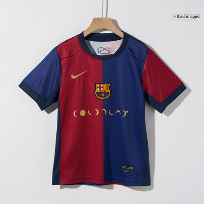 Kid's Barcelona Home  Soccer Jersey Kit(Jersey+Shorts) 2024/25 - COLDPLAY Top Soccer Jerseys Store
