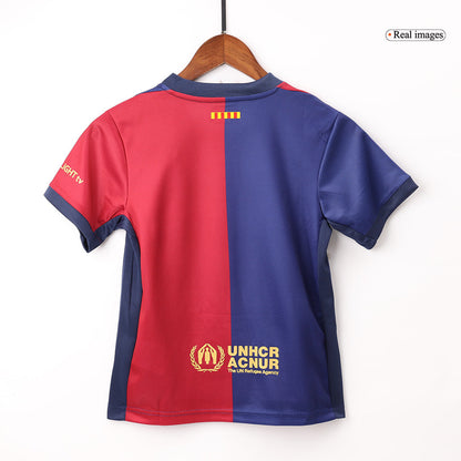 Kid's Barcelona Home  Soccer Jersey Kit(Jersey+Shorts+Socks) 2024/25 Top Soccer Jerseys Store