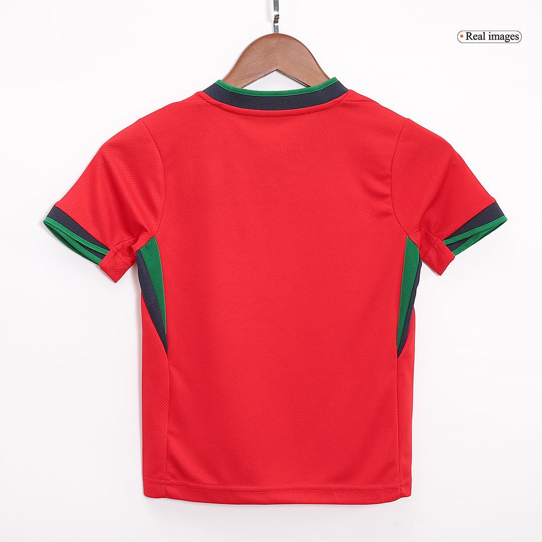 Kid's Portugal Home Jerseys Kit(Jersey+Shorts) Euro 2024 Go Game Wear