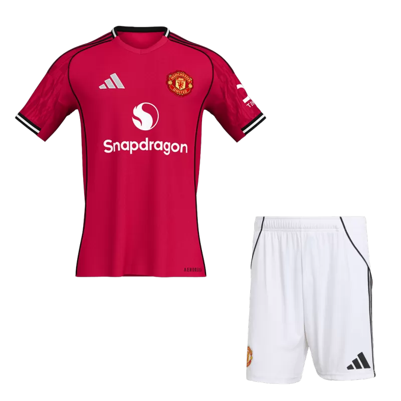 Manchester United Home Soccer Jersey Kit(Jersey+Shorts) 2025/26