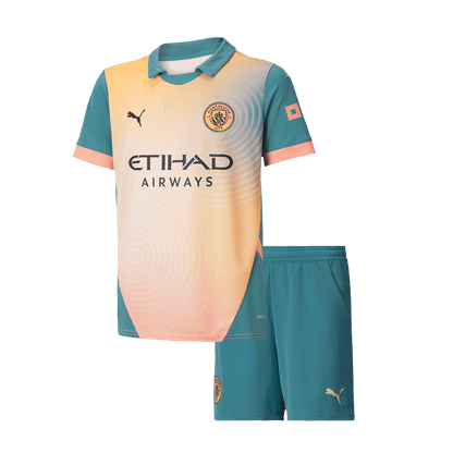 Kid's Manchester City Fourth Away  Soccer Jersey Kit(Jersey+Shorts) 2024/25- Definitely City (UCL) Top Soccer Jerseys Store