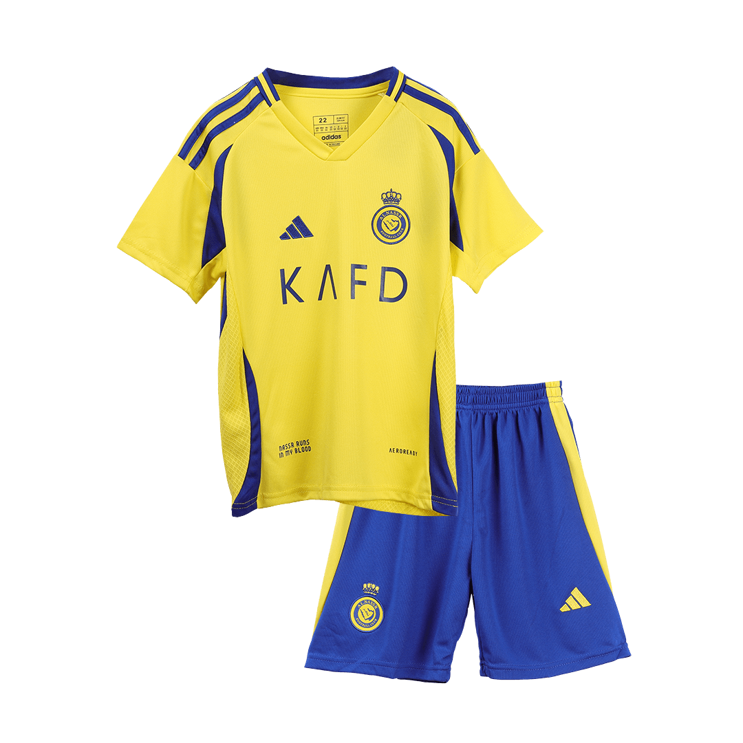 Kid's RONALDO #7 Al Nassr Home  Soccer Jersey Kit(Jersey+Shorts) 2024/25 - ACL Top Soccer Jerseys Store