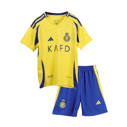 Kid's RONALDO #7 Al Nassr Home  Soccer Jersey Kit(Jersey+Shorts) 2024/25 - ACL Top Soccer Jerseys Store
