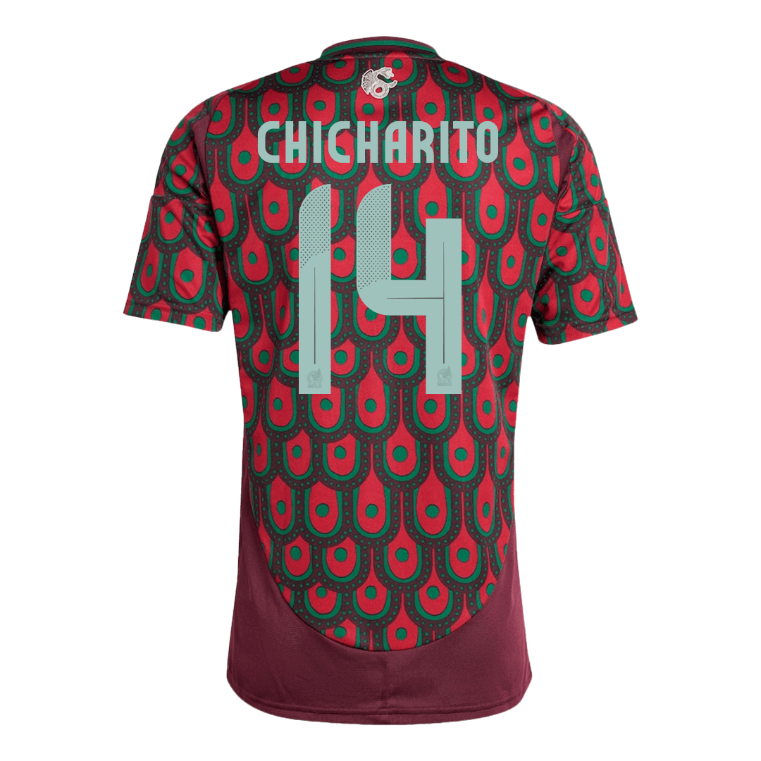 Men's Mexico CHICHARITO #14 Home Soccer Jersey Copa América 2024 Top Soccer Jerseys Store