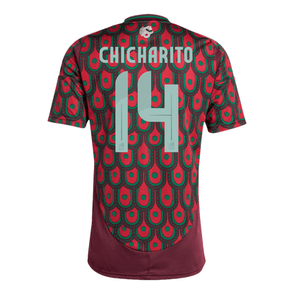 Men's Mexico CHICHARITO #14 Home Soccer Jersey Copa América 2024 Top Soccer Jerseys Store