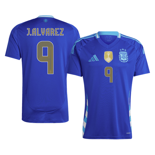 J.ALVAREZ #9 Argentina Away  Soccer Jersey 2024 Top Soccer Jerseys Store