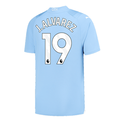 J.ALVAREZ #19 Manchester City Home  Soccer Jersey 2023/24 Top Soccer Jerseys Store