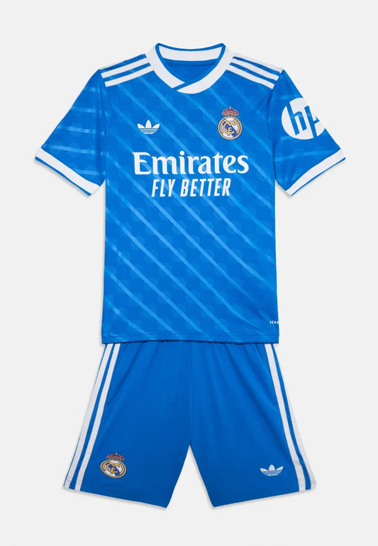 Kid's Real Madrid Third Away Soccer Jersey Kit(Jersey+Shorts) 2025/26
