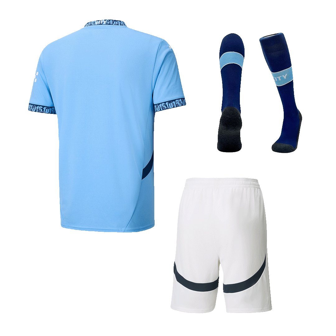 Manchester City Home  Soccer Jersey Kit(Jersey+Shorts+Socks) 2024/25 Top Soccer Jerseys Store