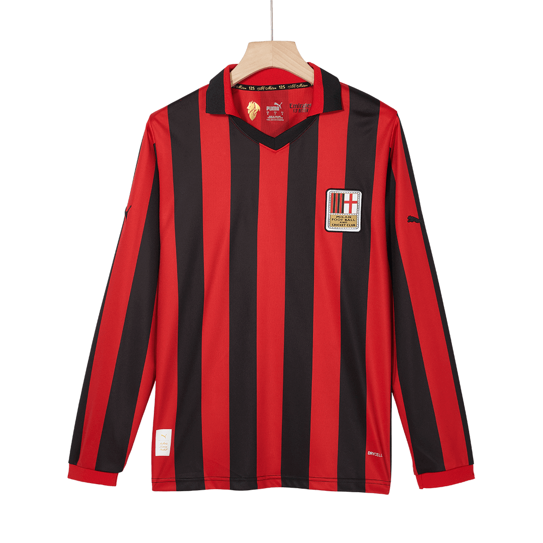 #125 AC Milan 125th Anniversary Long Sleeve  Soccer Jersey 2024/25 Top Soccer Jerseys Store