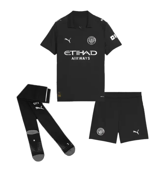 Kid's Manchester City Away Soccer Jersey Kit(Jersey+Shorts+Socks) 2025/26 Go Game Wear